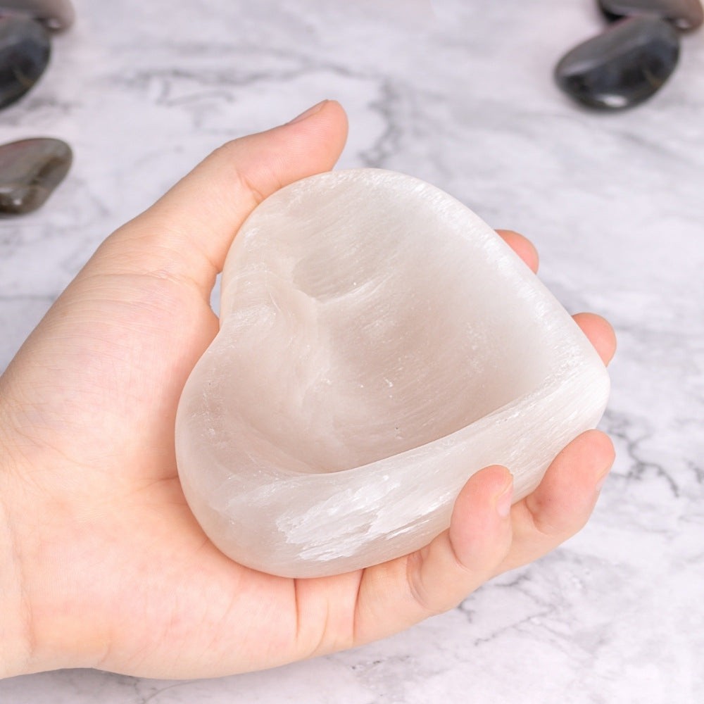 Natural Selenite Crystal Bowl