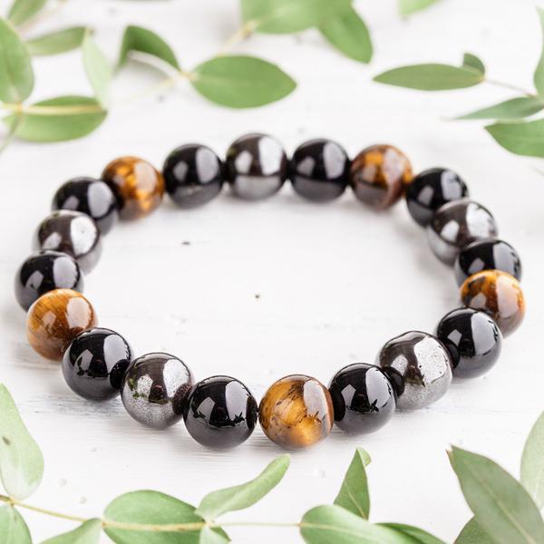 Triple Stone Protection Bracelet