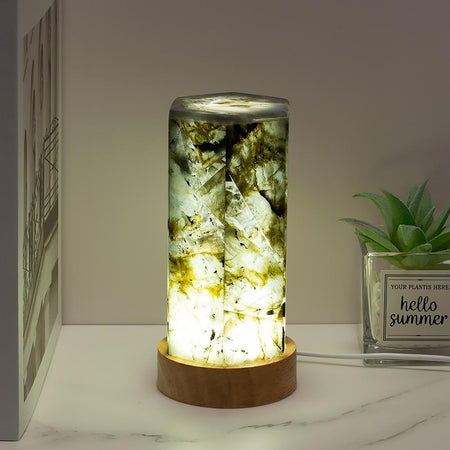 Labradorite Crystal Light Lamp