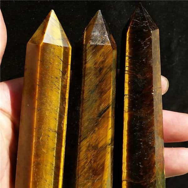 Natural Tiger's Eye Crystal Wand