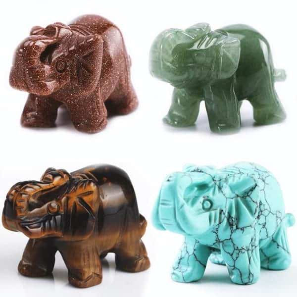 Reiki Elephant Crystal Figurines – MindfulSouls