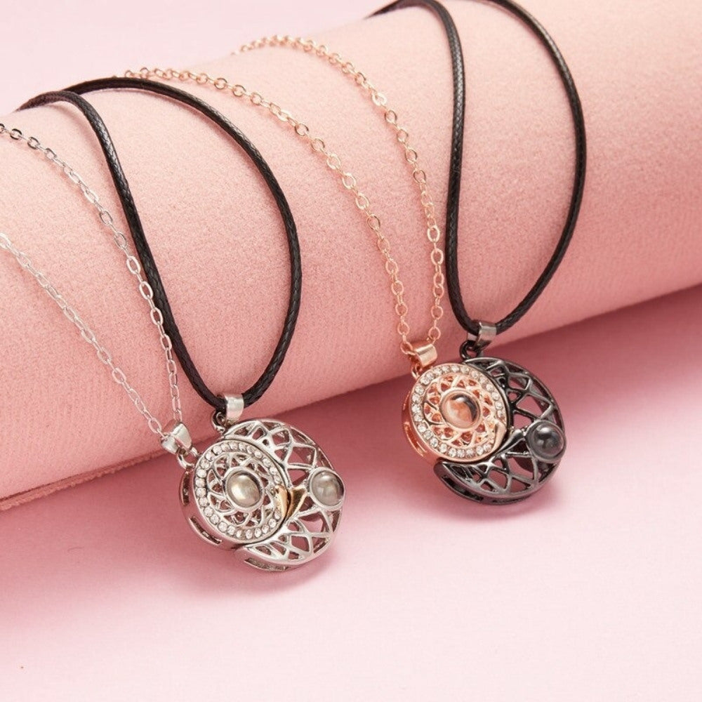 Magnetic Couple Matching Pendant Necklaces