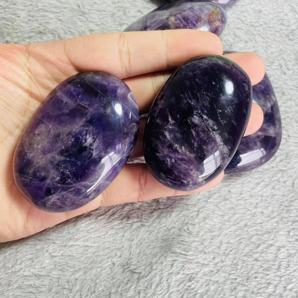 Purple Amethyst Palm Stone