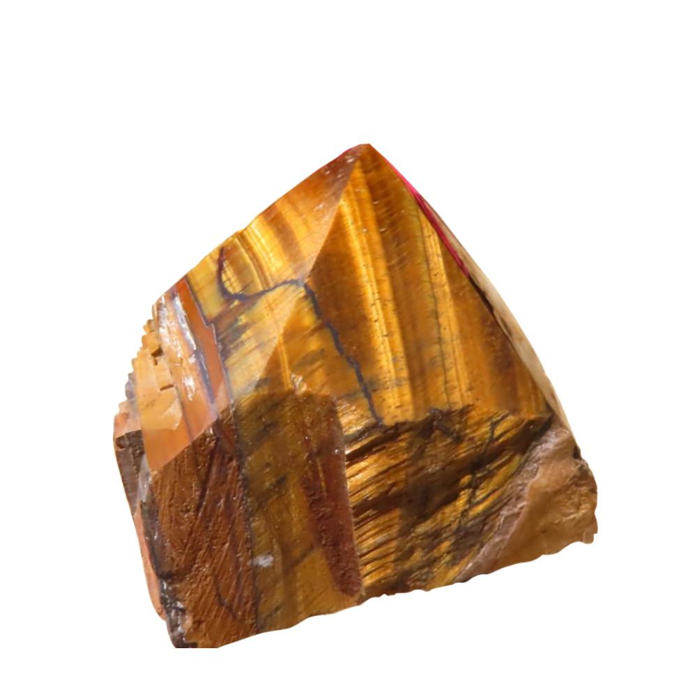 Raw Tiger Eye Crystal Point with Natural Sides