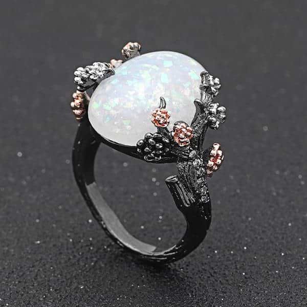 Midnight Blossom Ring