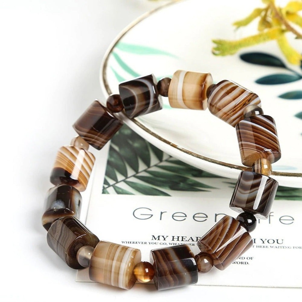 Coffee Brown Agate Bracelet