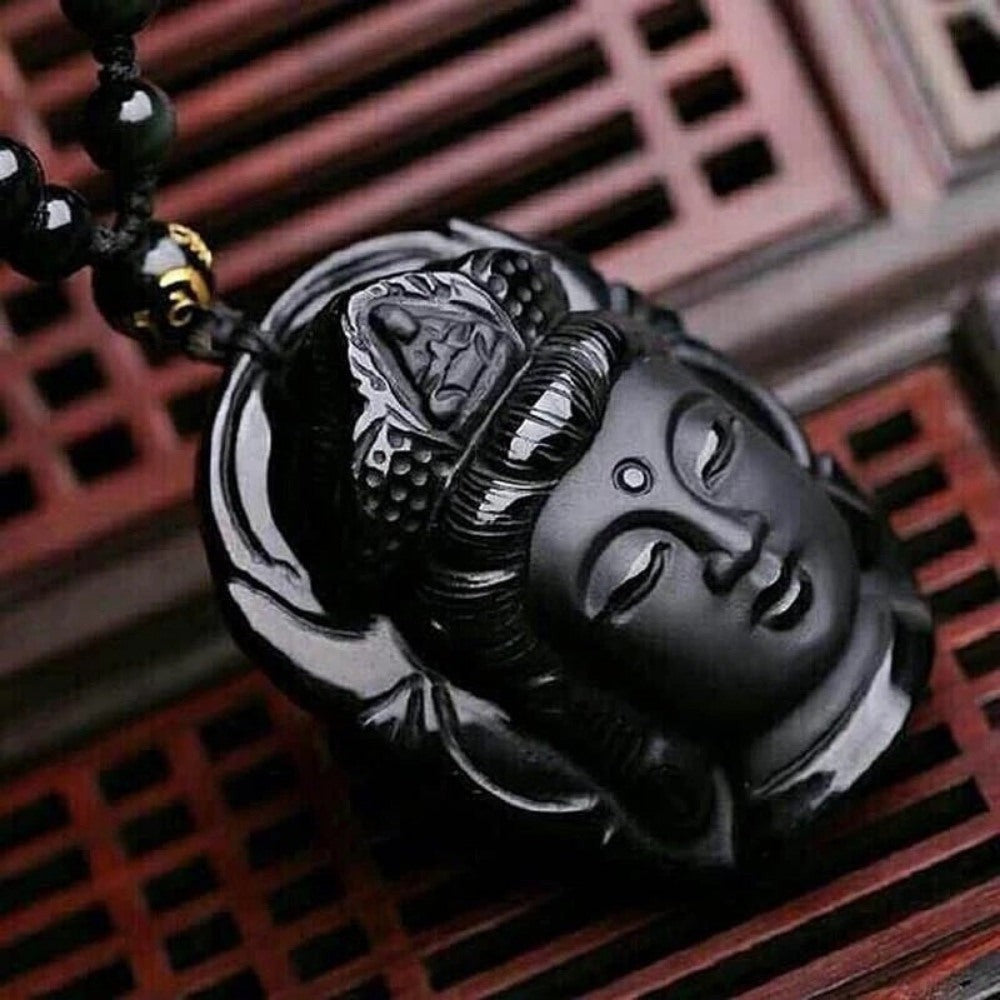 Buddha Energy Black Obsidian Necklace
