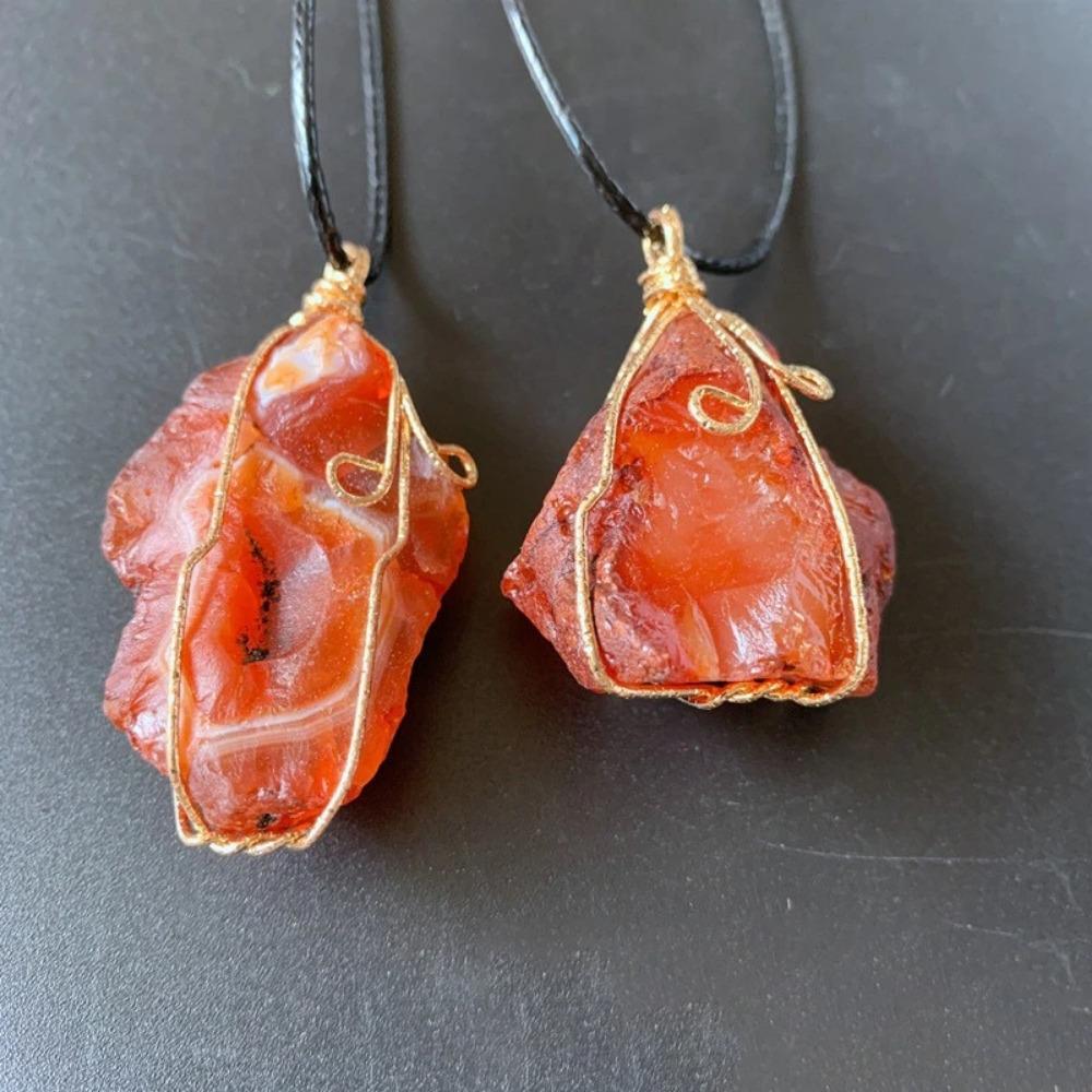 Sunset Carnelian Stone Necklaces