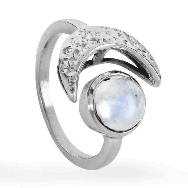 Young Moon Moonstone Ring