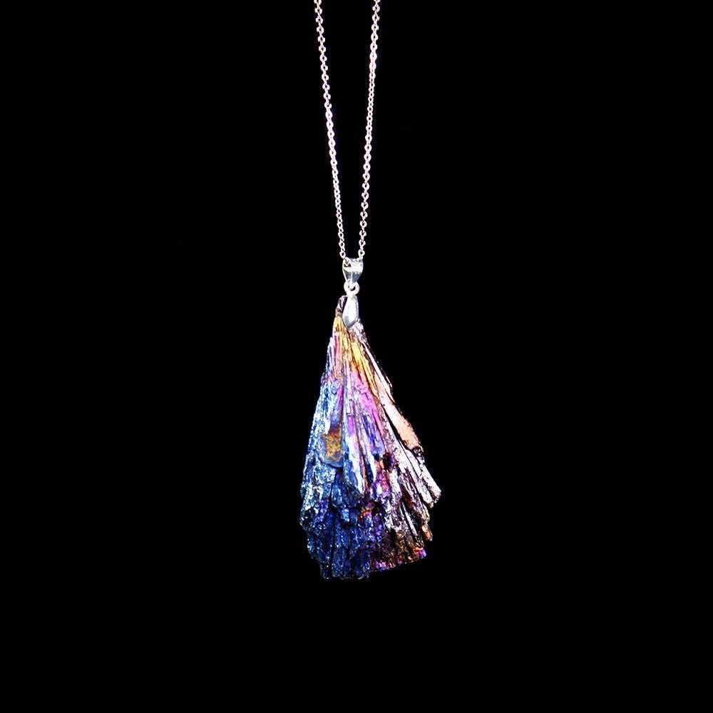 Rainbow Quartz Crystal Necklace