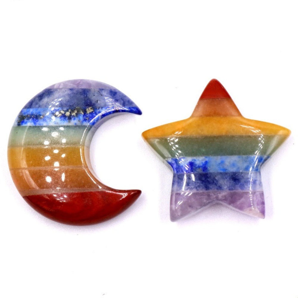 Chakra Star and Moon Gemstone Set