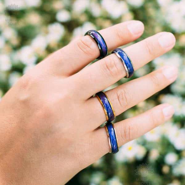 Mens Rings Mood Ring Blue Magic Price Comfort Fit Stainless Steel