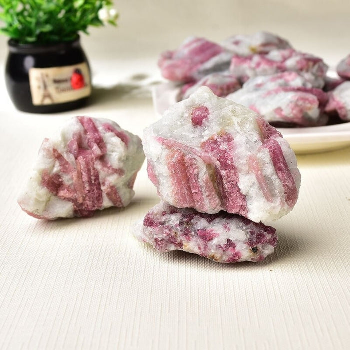 Natural Pink Tourmaline Raw Stones