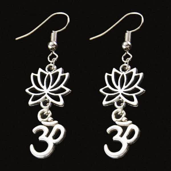 Lotus Flower Silver Earrings