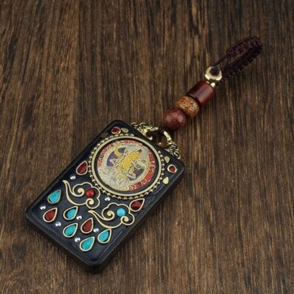 Handmade Buddhist Mantra Keychain