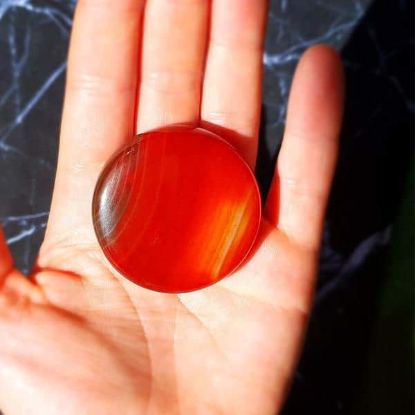 Circle Red Agate Crystal