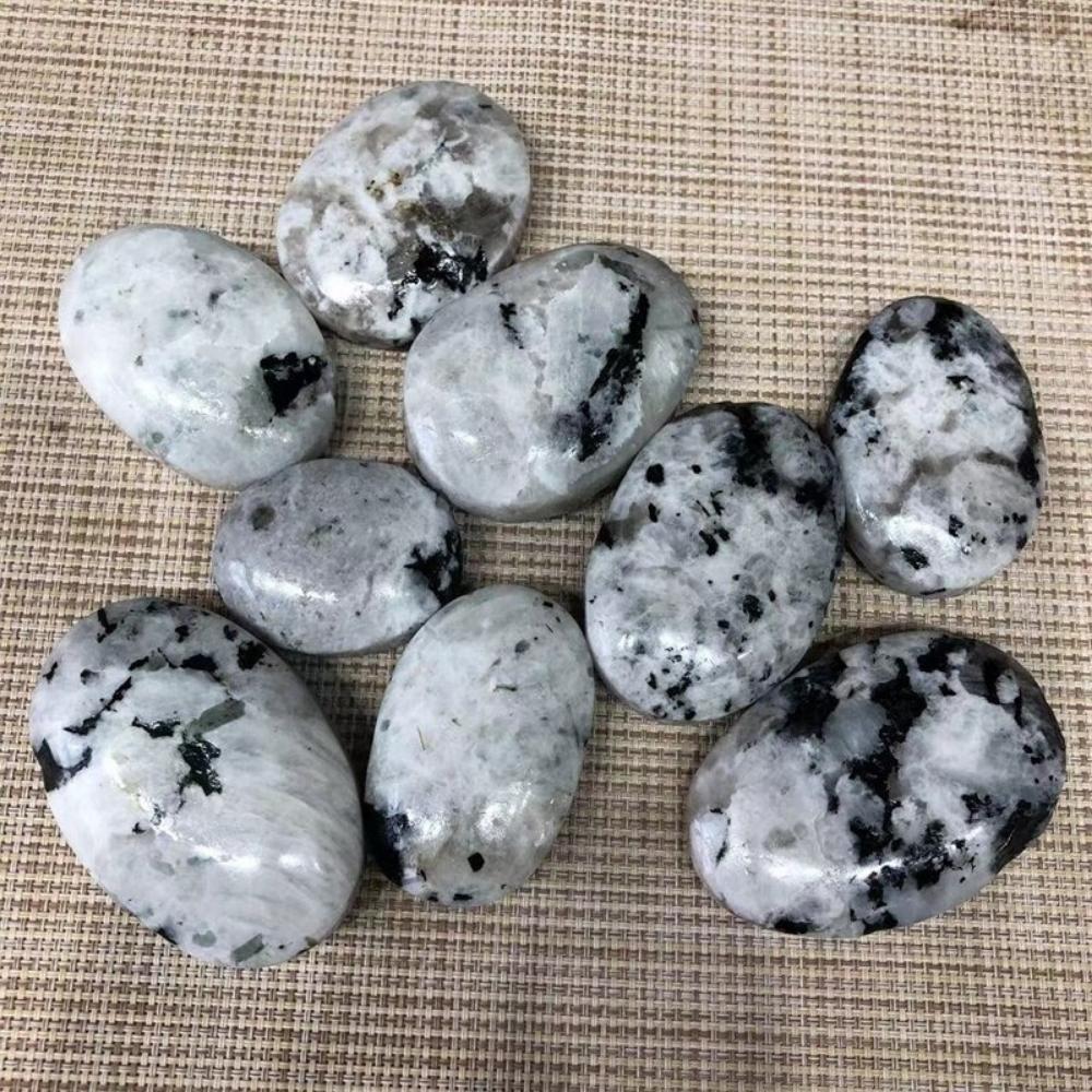 White Moonstone Palm Stones