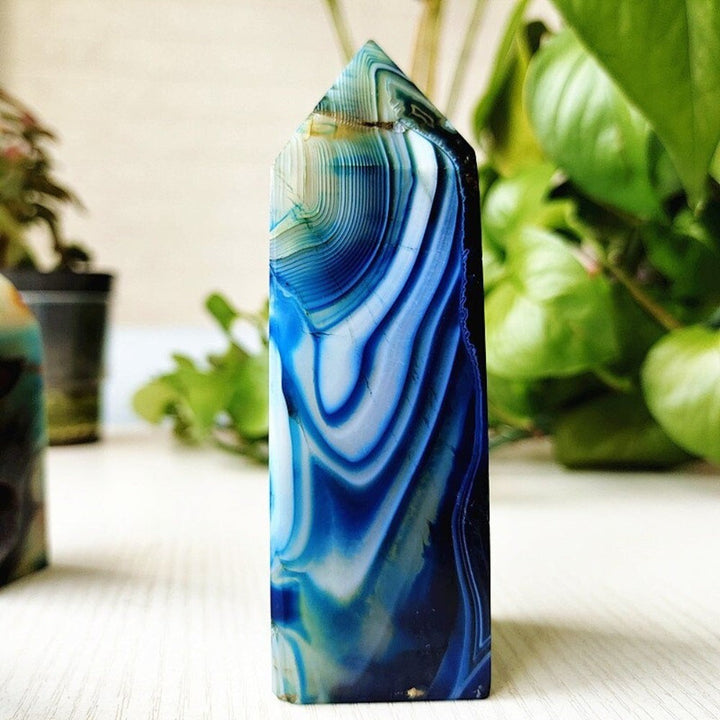Mesmerizing Blue Silk Agate Crystal Point – MindfulSouls