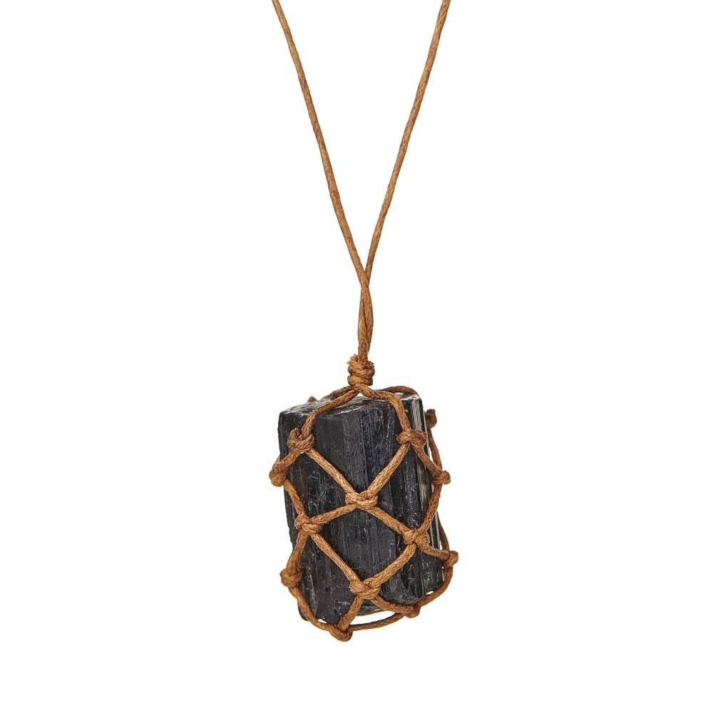 Wrapped Black Tourmaline Protection Necklace