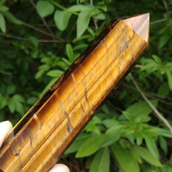 Natural Tiger's Eye Crystal Wand