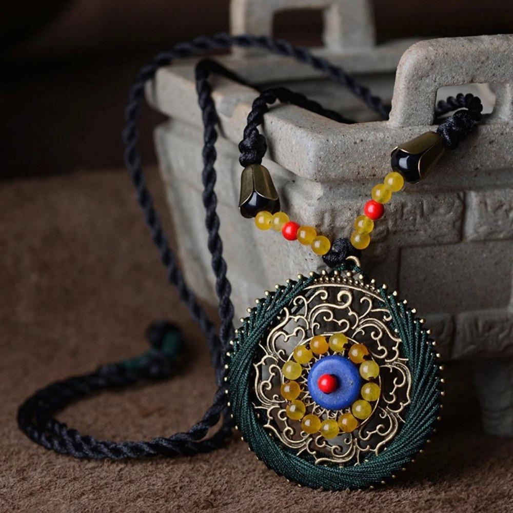 Spiritual Handmade Braided Copper Talisman Necklace