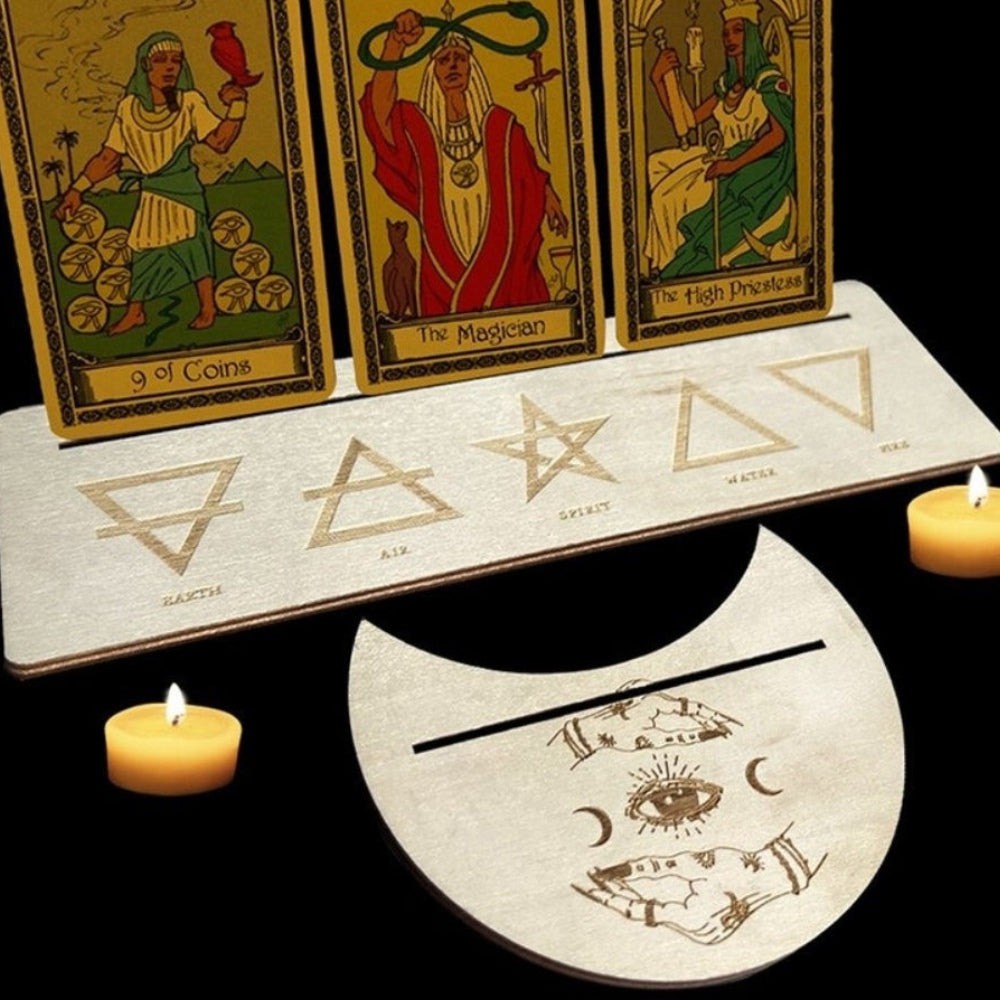 Wooden Tarot Card Divination Altar