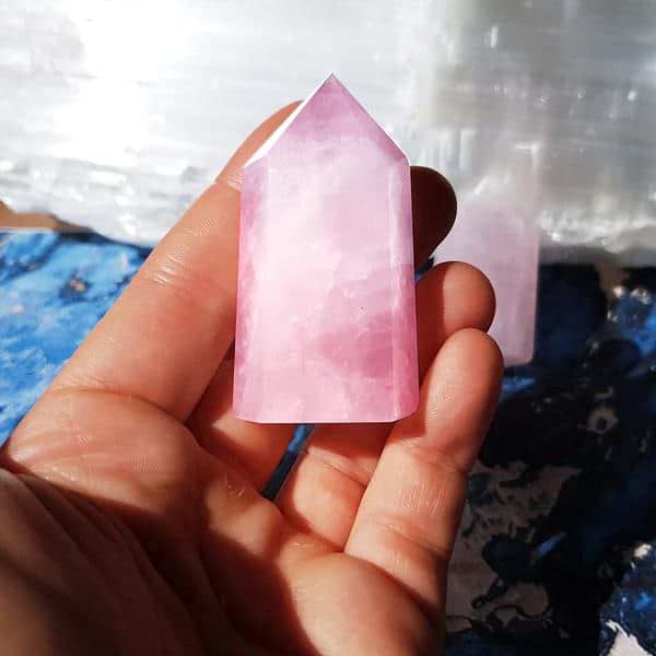 Rose Quartz Crystal Point