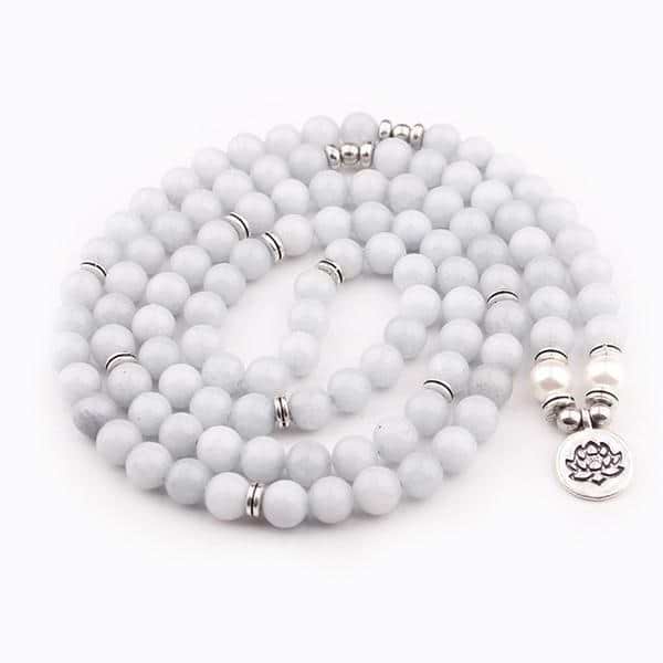 Grey 108 Amazonite Mala Beads
