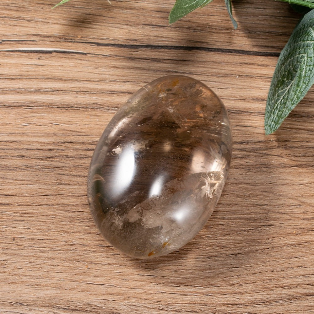 Natural Citrine Crystal Palm Stone