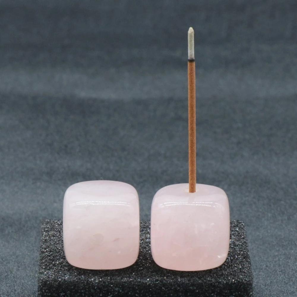 Natural Square Gemstone Incense Sticks Holder