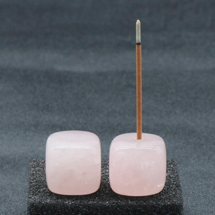 Natural Square Gemstone Incense Sticks Holder