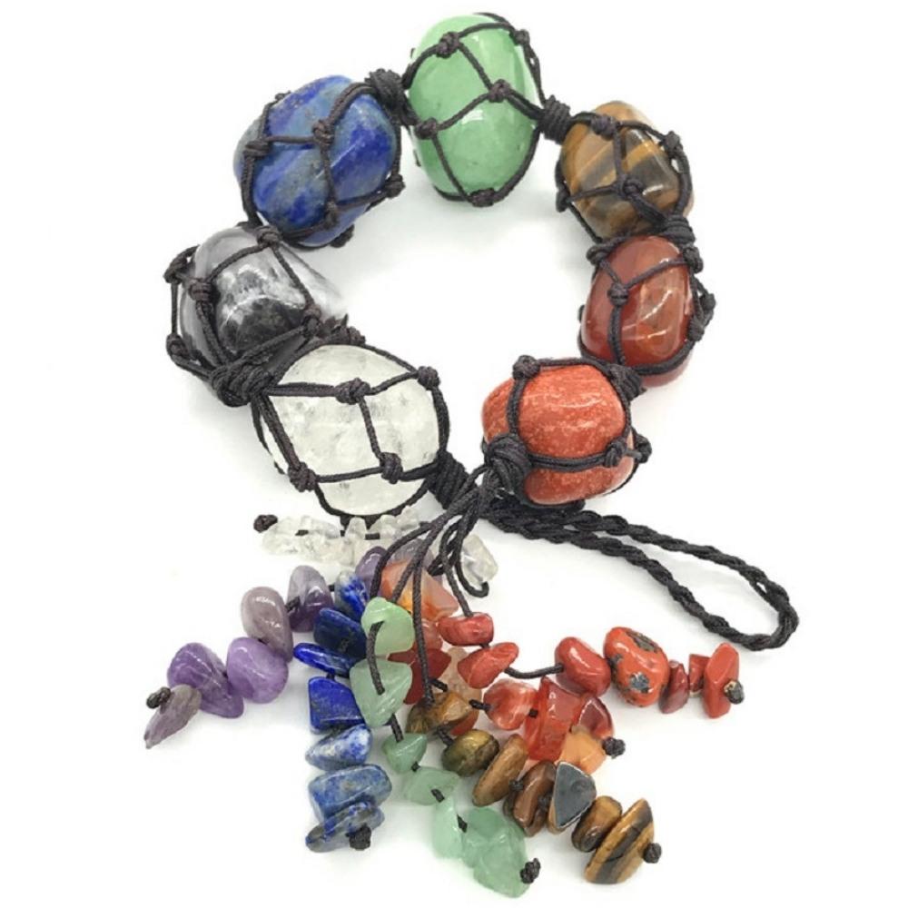 7 Chakra Natural Gemstone Tassel