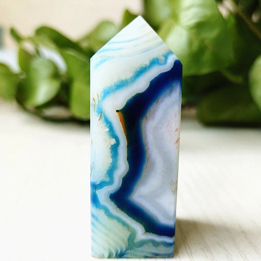 Blue and white deals agate