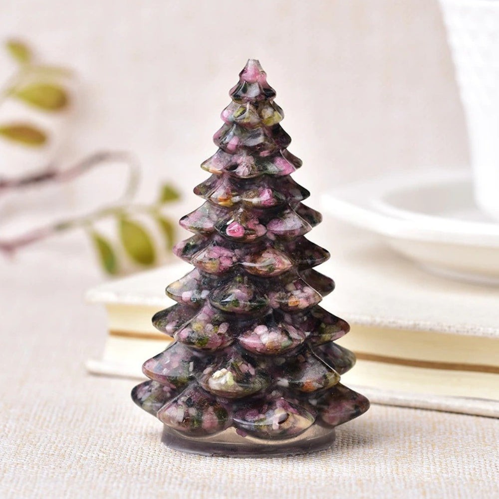 Pink Amethyst Christmas Tree Crystal shops Carving