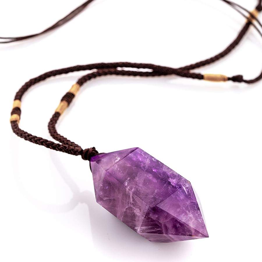 Amethyst Crystal Pendulum Necklace