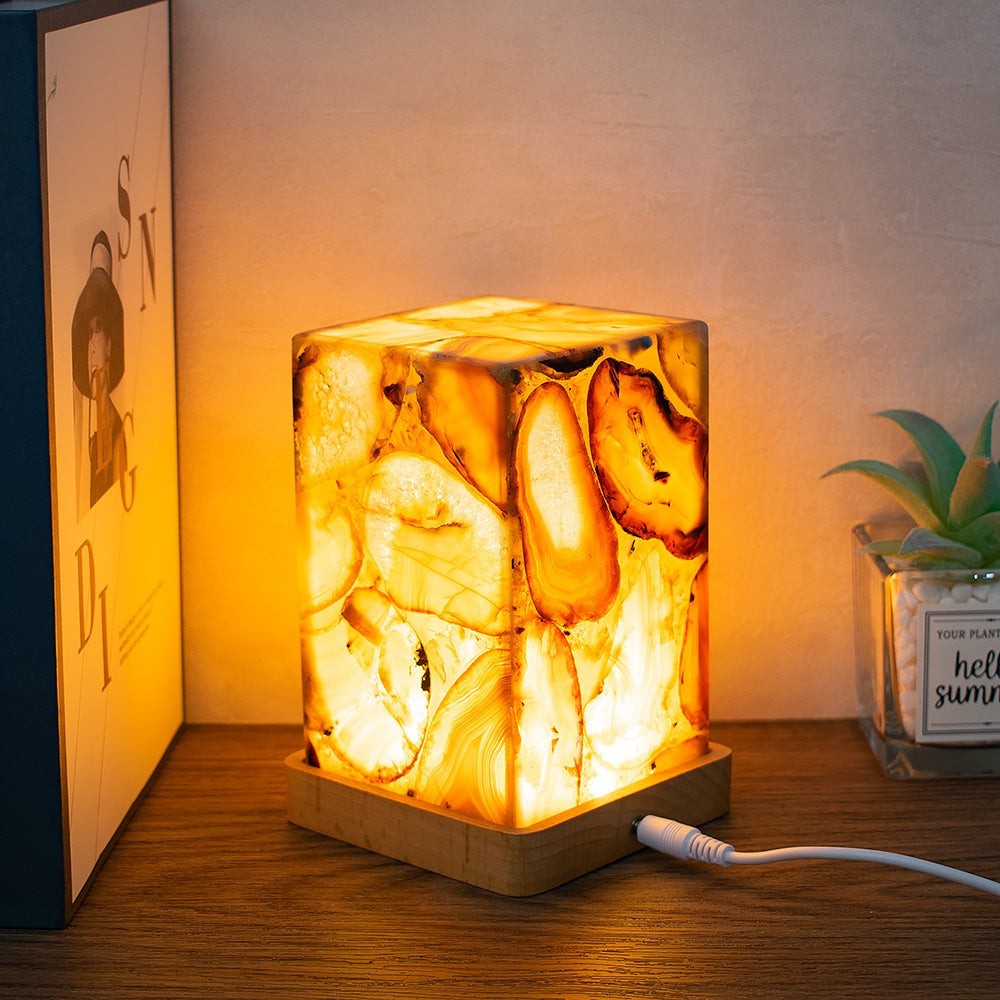 Luxury Agate Crystal Lamp