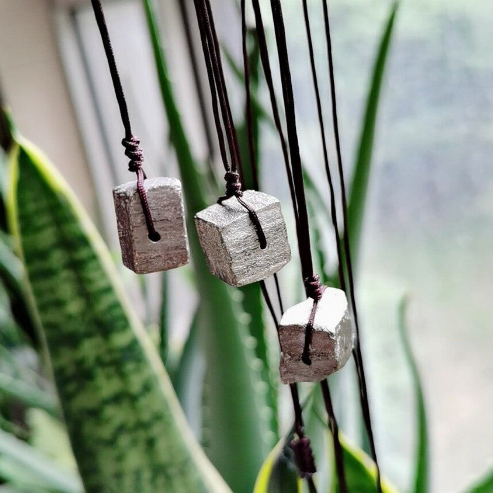 Pyrite Crystal Necklace Pendants