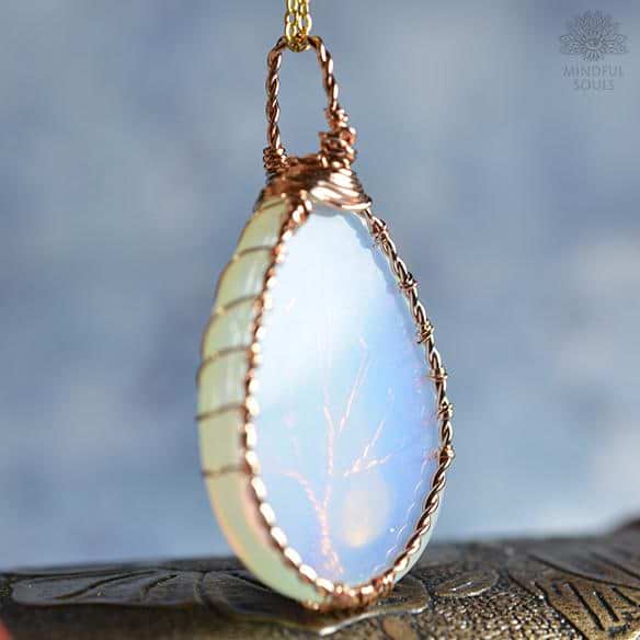 Handmade Tree Of Life Opalite Necklace