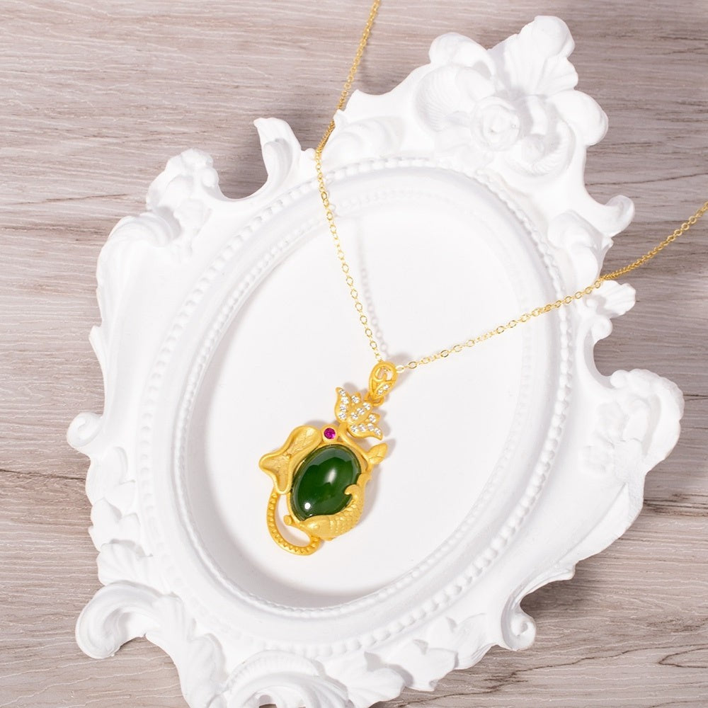 Green Jasper Stone Necklace