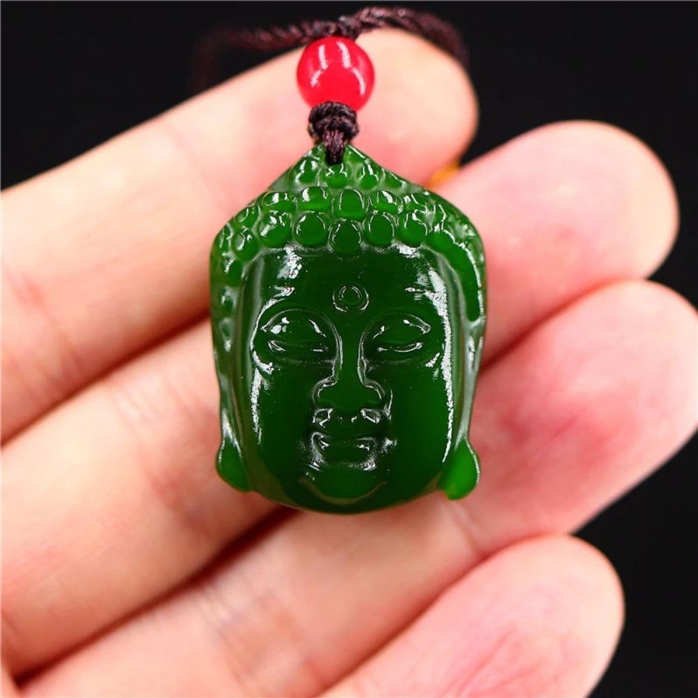 Jade Buddha Head Necklace