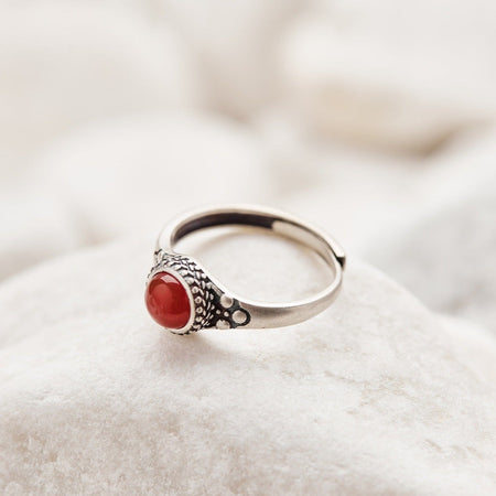 Cherry Crimson Carnelian Ring