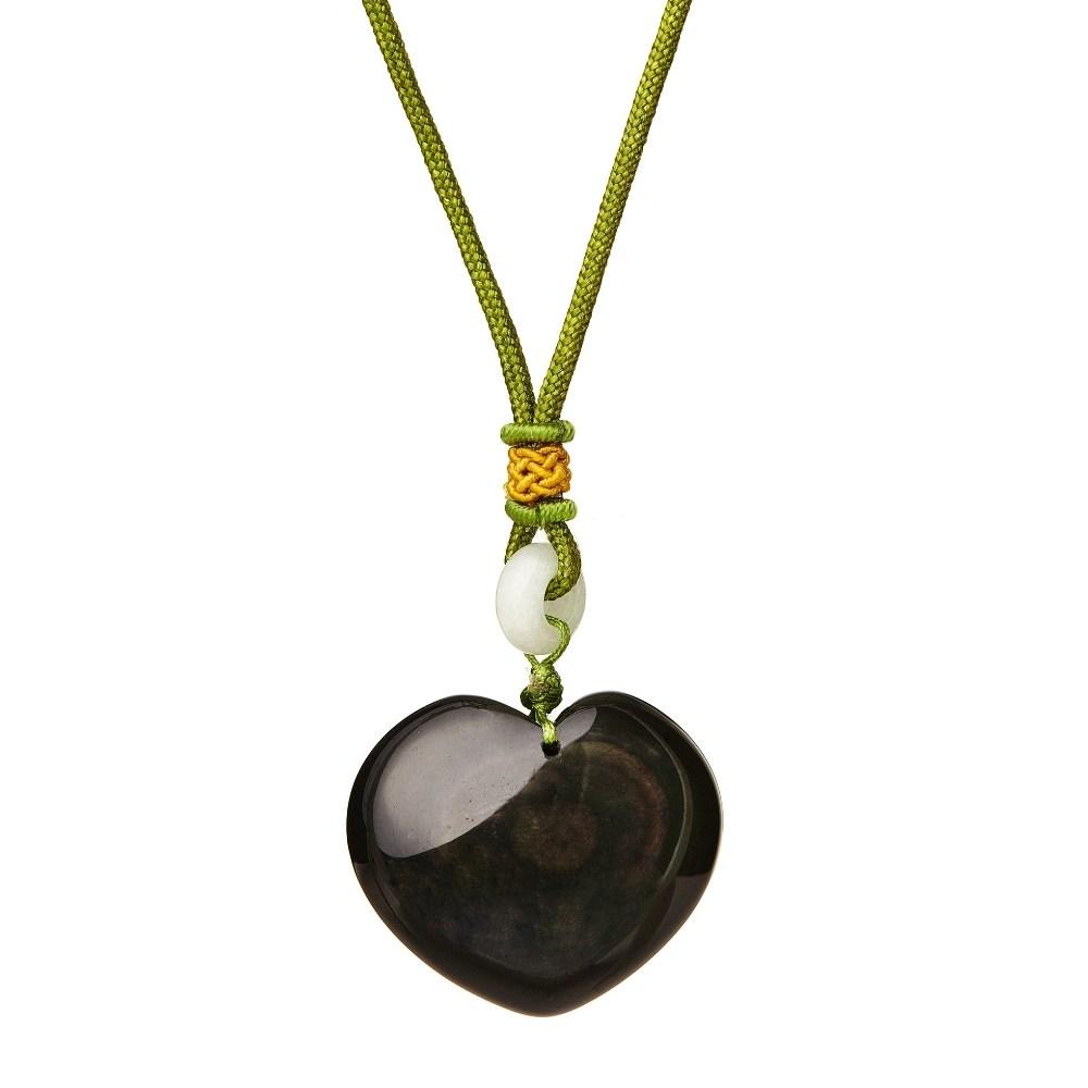 Feng Shui Obsidian Heart Necklace