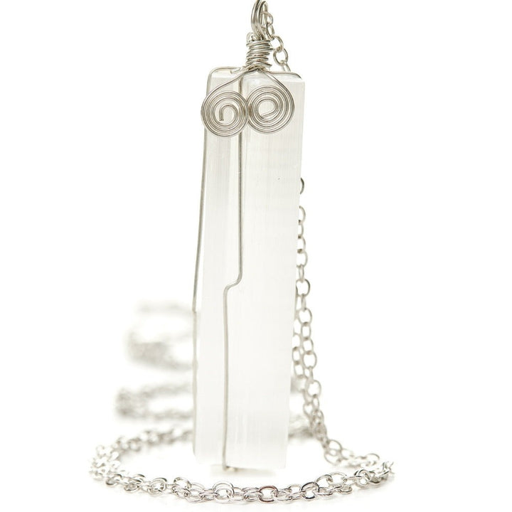 Handmade Selenite Crystal Necklace