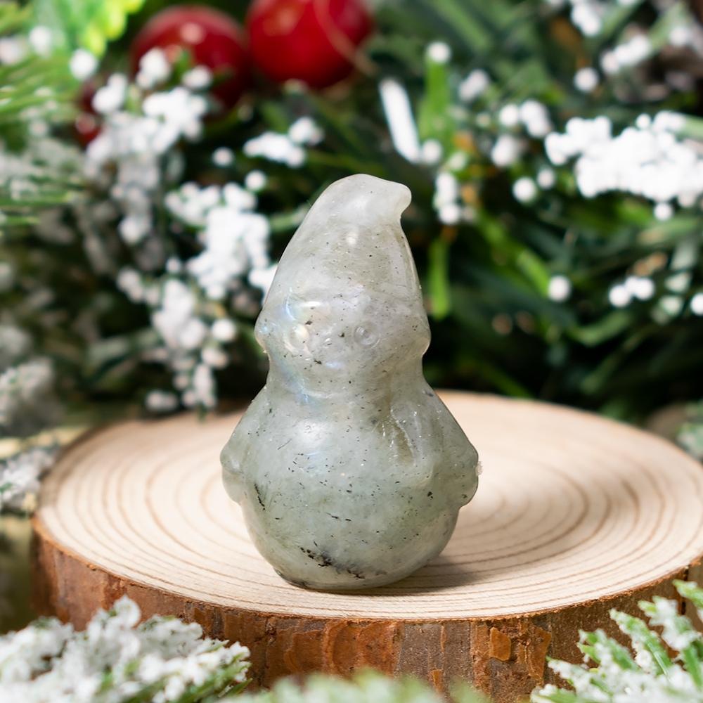 Winter Snowman Crystal Figurine