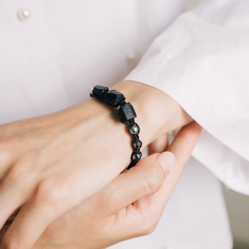 Natural Black Tourmaline Protection Bracelet