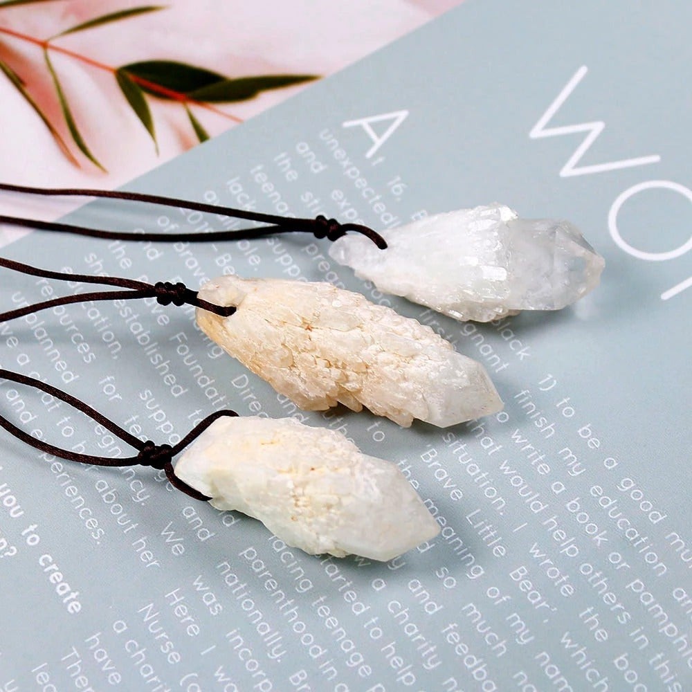 Clear Quartz Crystal Necklace