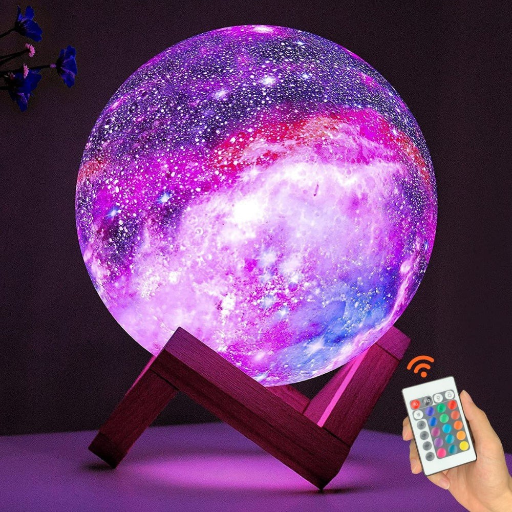 3D Galaxy Moon Lamp