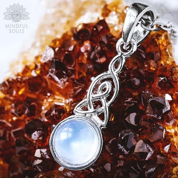 Celtic Knot Moonstone Necklace