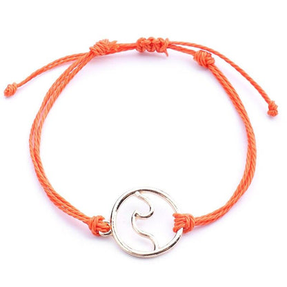 Handmade Ocean Wave Bracelet Orange