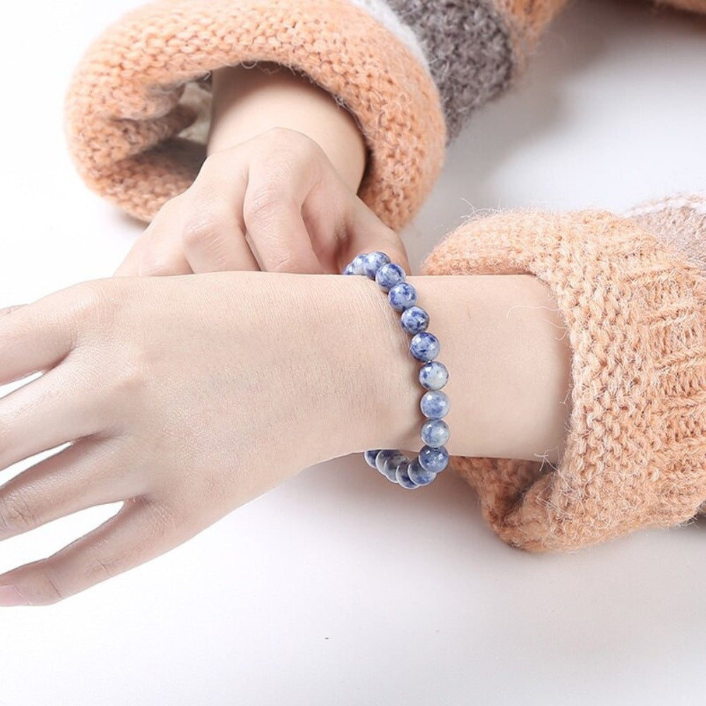 Blue Sodalite Bead Bracelet